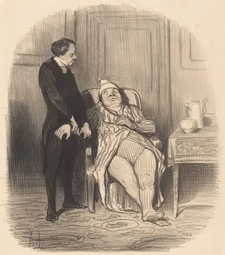 Ah! docteur... je crois... que j'suis poitrinaire!, by Honoré Daumier