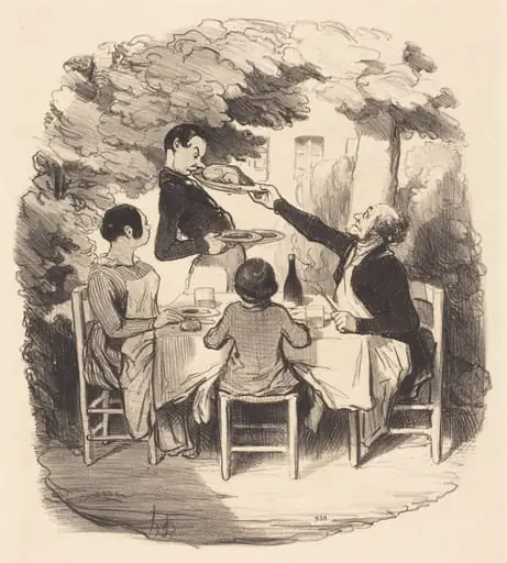 Ah! il est frais... mais t'nez donc garçon..., by Honoré Daumier