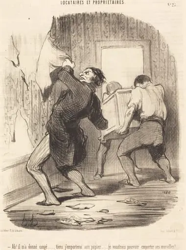 Ah! il m'a donné congé..., by Honoré Daumier