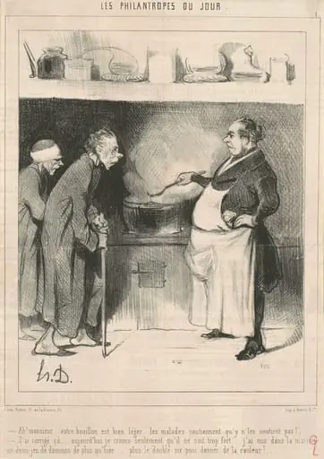 Ah! Monsieur ...votre bouillon est ..., by Honoré Daumier