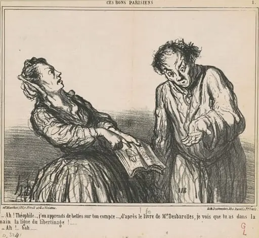 Ah! Théophile ... j'en apprends de belles ..., by Honoré Daumier