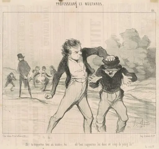 Ah! Tu rapportes tout au maître ..., by Honoré Daumier
