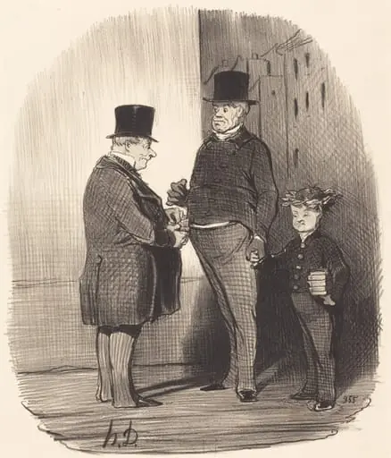 Ah! vous êtes fort en vers latins, jeune homme..., by Honoré Daumier