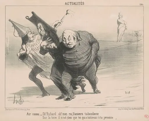 Air connu: Oh! Richard, Oh! Mon roi ..., by Honoré Daumier