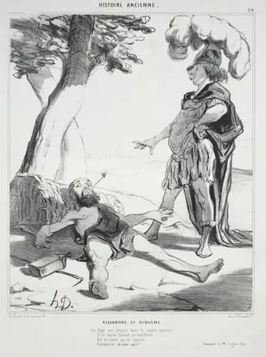 Alexander and Diogenes, by Honoré Daumier