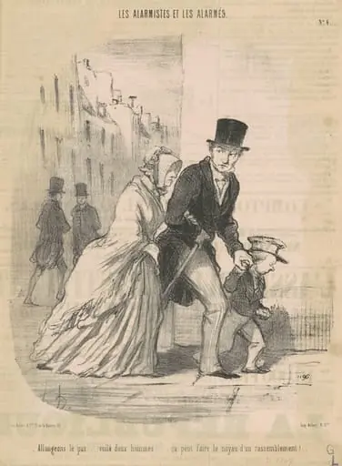 Allongeons le pas ... voila ceux hommes ..., by Honoré Daumier