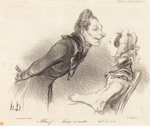 Allons... baisez ce maitre... tout de suite..., by Honoré Daumier
