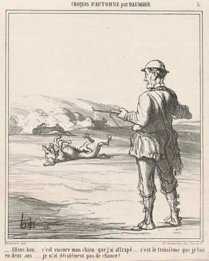 Allons bon ... c'est encore mon chien ..., by Honoré Daumier