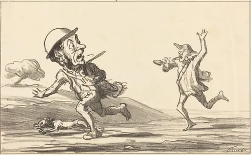 Allons bon!... il parait... chasse réservée, by Honoré Daumier