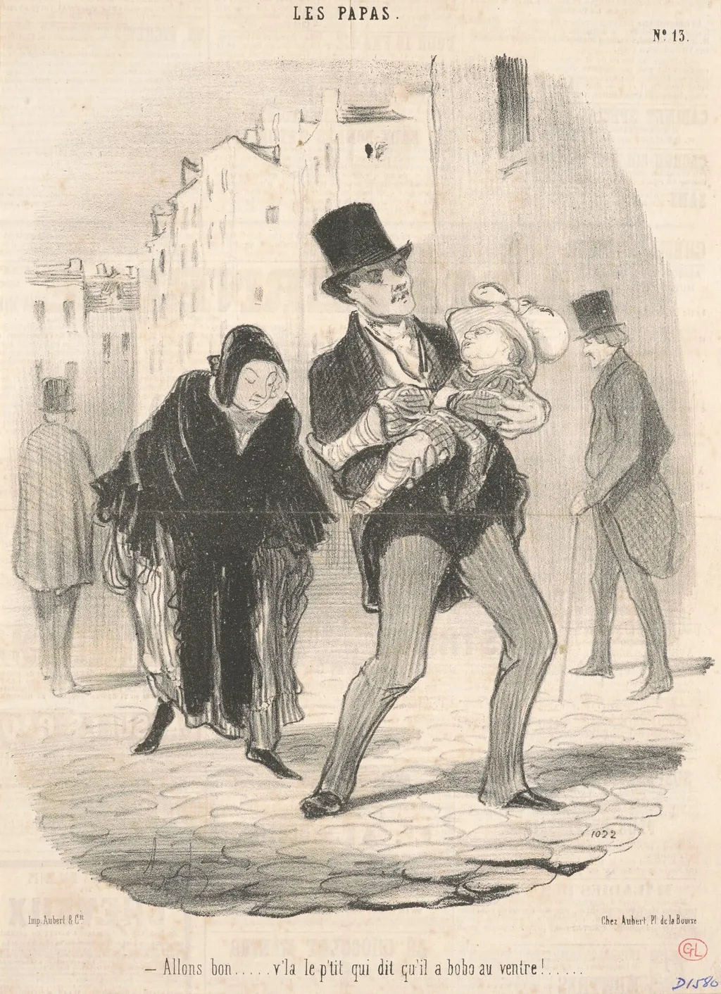 Allons bon ... v'la p'tit qui dit ..., by Honoré Daumier, ink, 1847