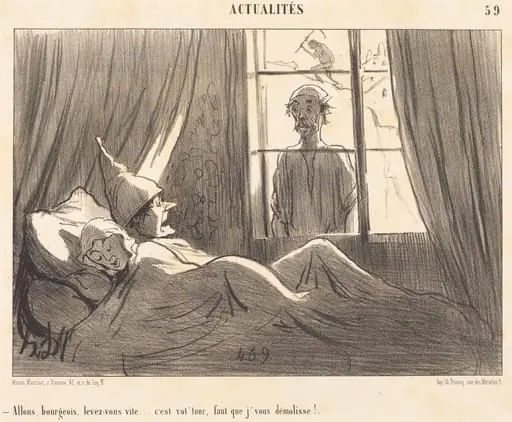 Allons bourgeois, levez-vous vite..., by Honoré Daumier