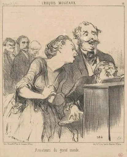 Amateurs du grand monde, by Honoré Daumier