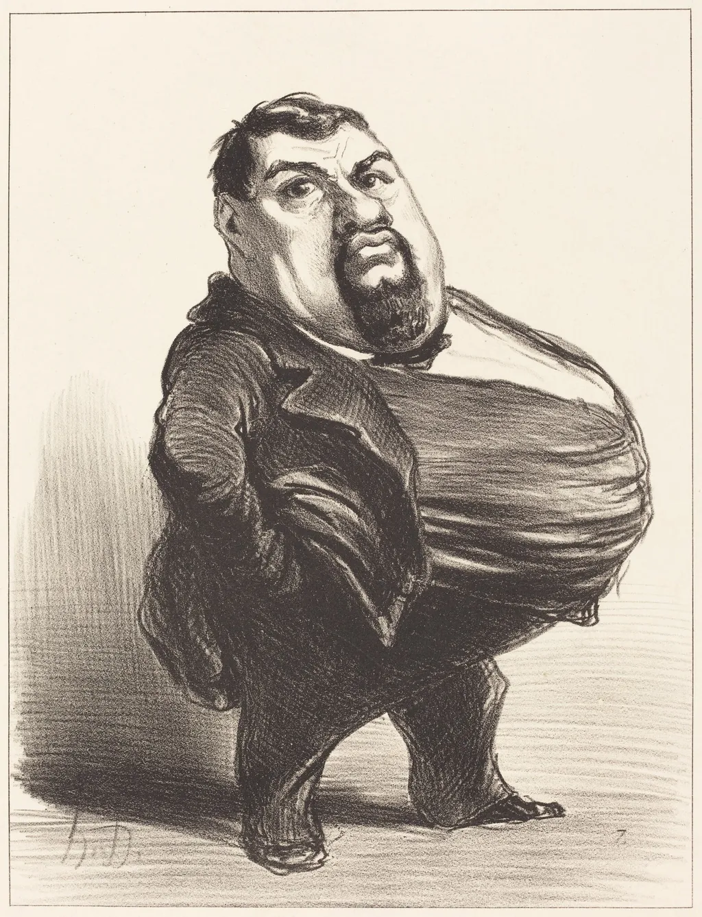 Antony Thouret, by Honoré Daumier, ink, 1849
