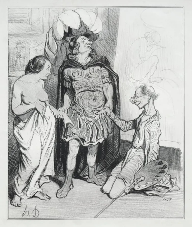 Apelles and Campaste, by Honoré Daumier, 1842