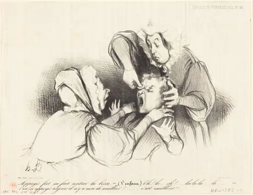 Appuyez fort, ça fait rentrer la bosse..., by Honoré Daumier