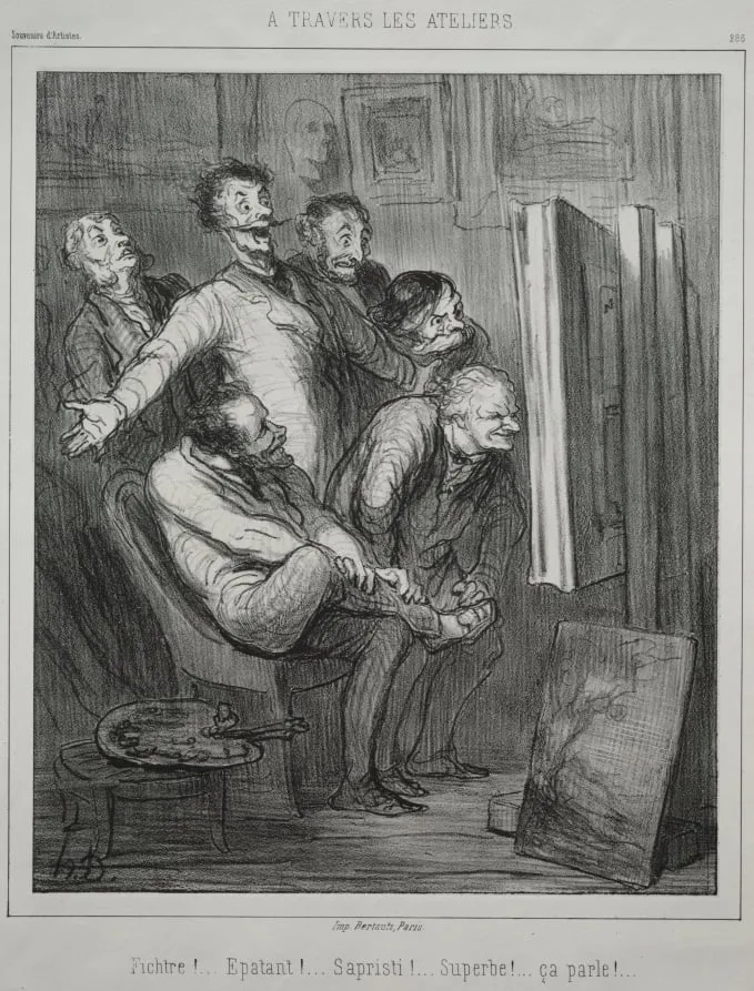 Around the Studios, by Honoré Daumier, 1862