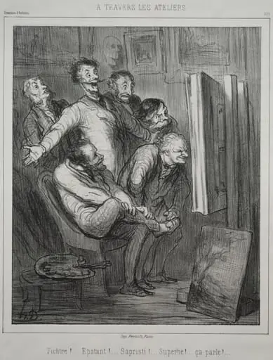 Around the Studios, by Honoré Daumier