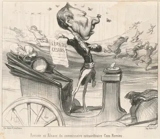 Arrivée en Alsace du commissaire ..., by Honoré Daumier, 1850