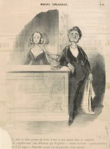 Arthur, vous m'aviez promis un trône..., by Honoré Daumier