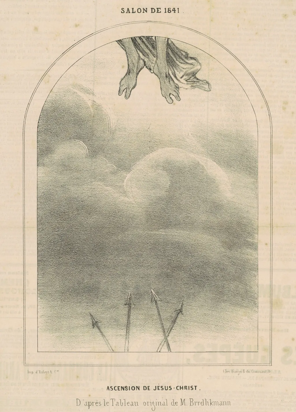 Ascension de Jèsus-Christ, by Honoré Daumier, ink, 1840