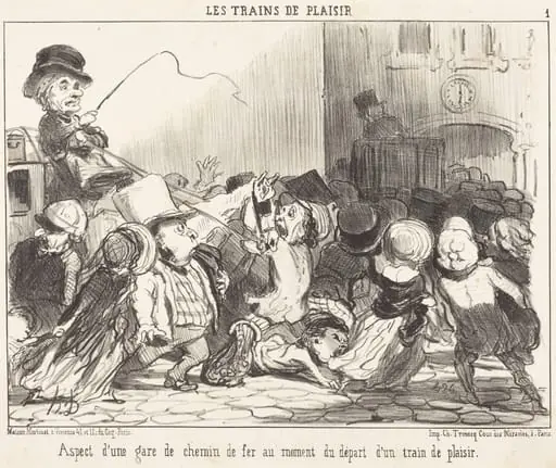 Aspect d'une gare de chemin de fer..., by Honoré Daumier