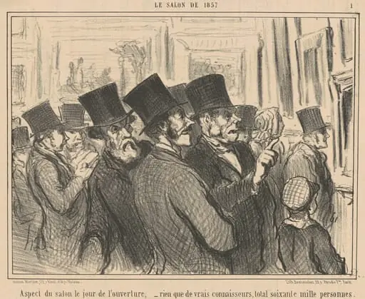 Aspect de salon le jour de l'ouverture ..., by Honoré Daumier