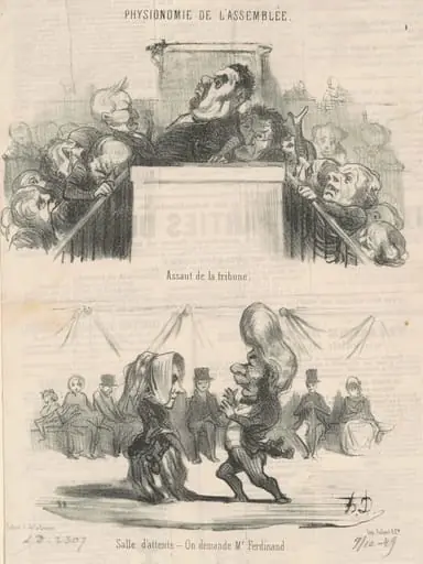 Assaut de la tribune, by Honoré Daumier