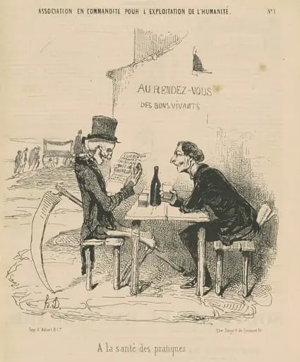 Association en commandite our l'exposition de l'humanité a la santé des pratiques, by Honoré Daumier