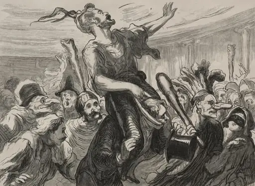 At the Opera Ball: Long live the smartly dressed crowd!, by Honoré Daumier