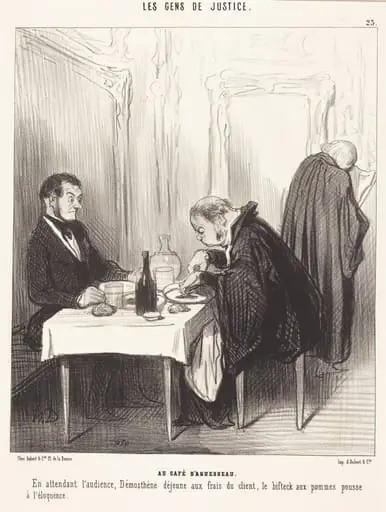 Au Café d'Aguesseau, by Honoré Daumier