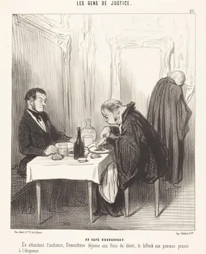 Au Café d'Aguesseau, by Honoré Daumier