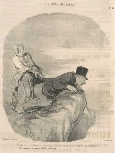 Au nom du ciel, Théodore ne regarde pas ..., by Honoré Daumier