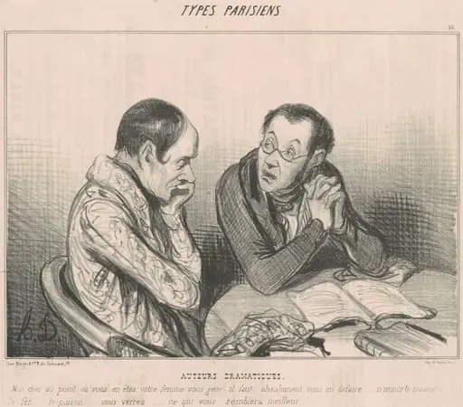 Auteurs dramatiques, by Honoré Daumier