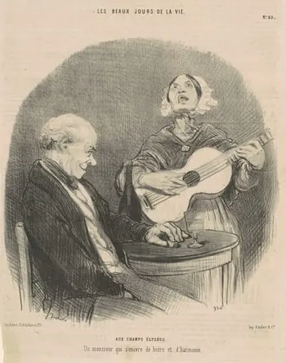 Aux Champs-Elysées, by Honoré Daumier