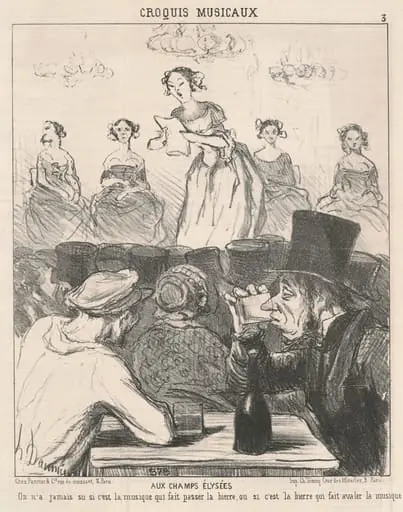 Aux Champs-Elysées, by Honoré Daumier