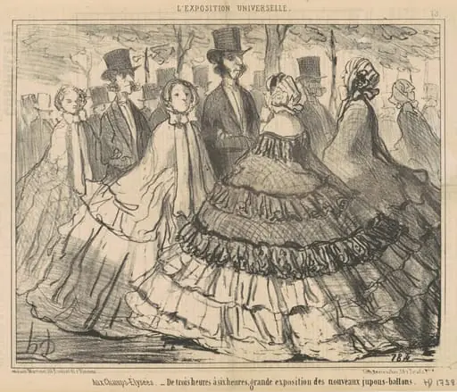 Aux Champs-Elysées...De trois a six heures, by Honoré Daumier