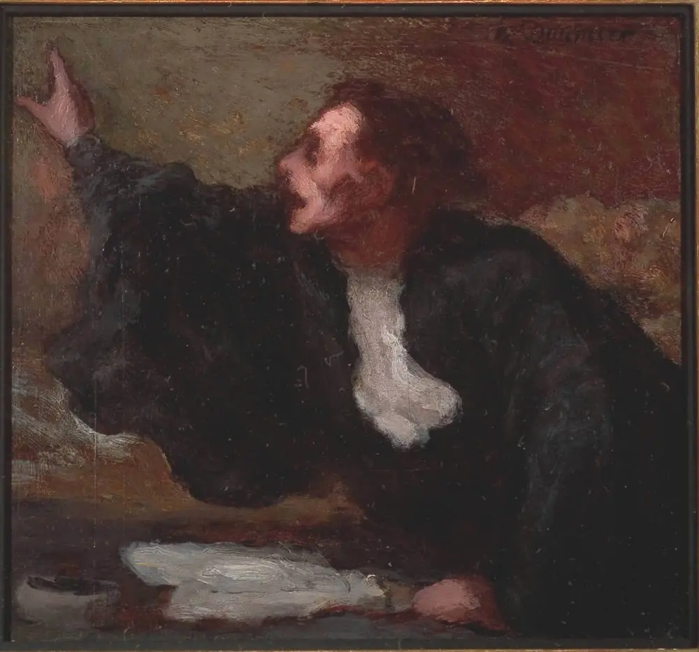 Avocat plaidant, by Honoré Daumier
