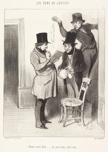 Avons saisi dito... un pot a eau, sans eau, by Honoré Daumier