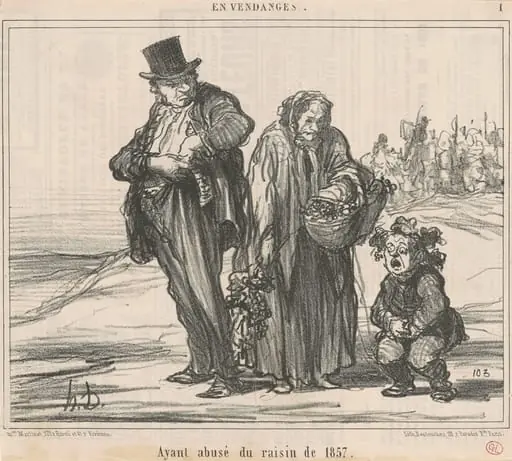 Ayant abusé du raisin de 1857, by Honoré Daumier
