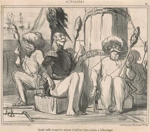 Ayant enfin trouvé le moyen d'ultiliser leurs loisirs!, by Honoré Daumier