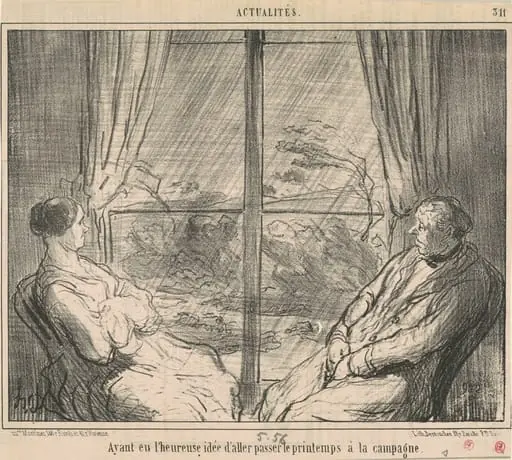 Ayant eu ... l'idée d'aller ..., by Honoré Daumier