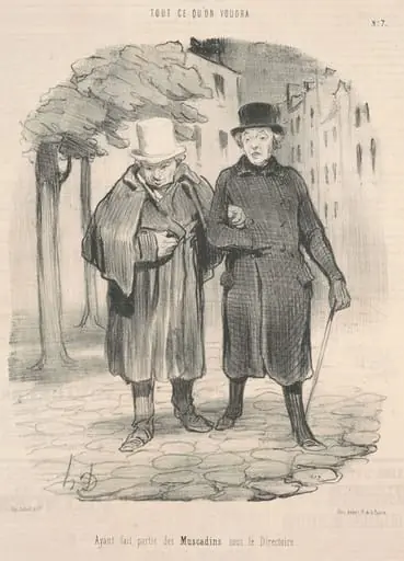 Ayant faitartie des muscadins sous le directoire, by Honoré Daumier