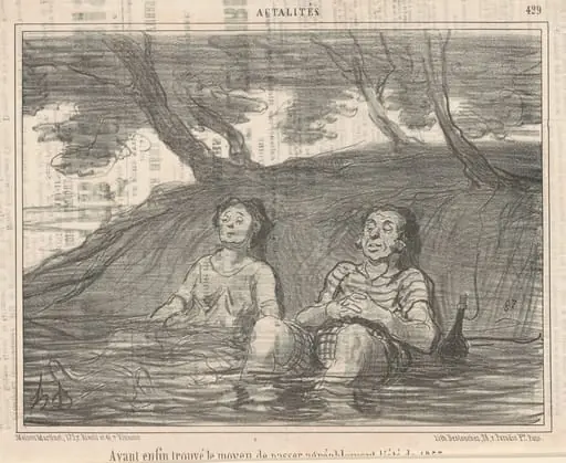 Ayant ... trouvé le moyen de passe agréablement l'été, by Honoré Daumier