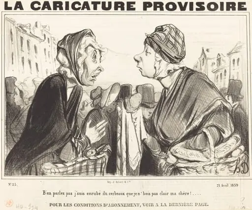 B'en parlez pas j'suis enrubé du cerbeaux..., by Honoré Daumier