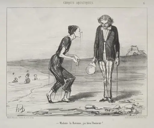 Baroness, it is my honor!..., by Honoré Daumier