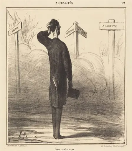 Bien embarassé, by Honoré Daumier