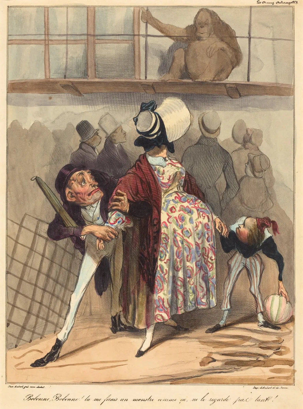 Bobonne... ne le regarde pas tant!, by Honoré Daumier, ink, 1836