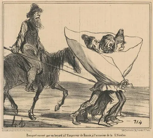 Bouquet envoyé ... A l'empereur de Russie ..., by Honoré Daumier
