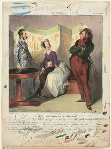 Breach of Article 24 of the Civil Code, by Honoré Daumier