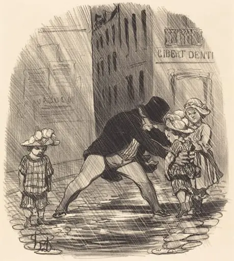 C'est bête d'avoir en hiver, des..., by Honoré Daumier